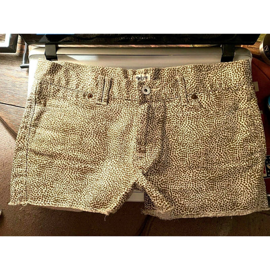 MADEWELL SAFARI DOT Raw Hem Cut Off Shorts Size 25