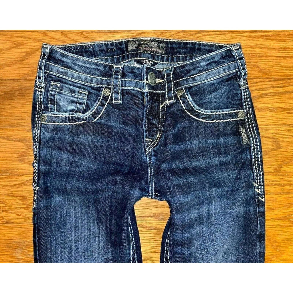 SILVER JEANS NATSUKI Mid Rise Stretch Cropped Jeans Sz 24 EC!!
