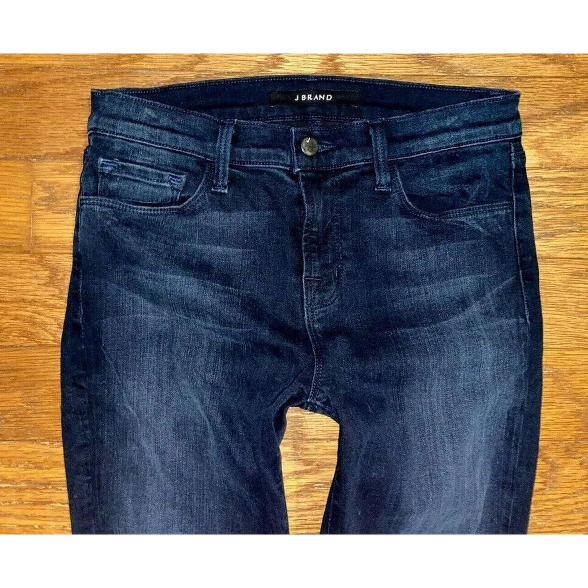 J BRAND Skinny Leg Mid Rise in Impression Dark Wash Stretch Jeans Size 28