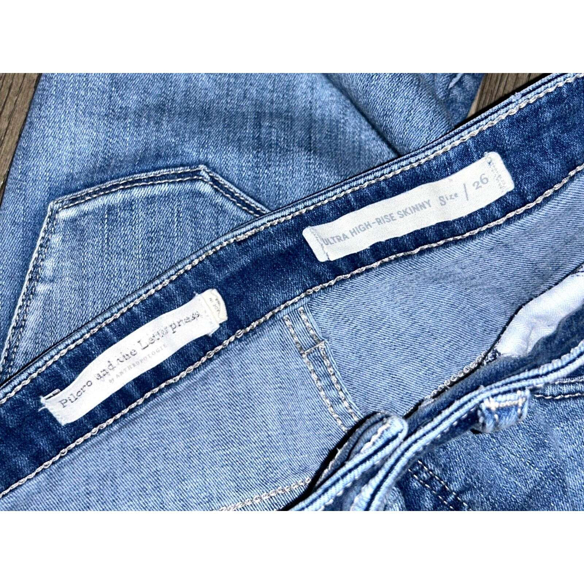 Anthropologie Pilcro Ultra High-Rise Skinny Fray Hem Jeans Size 26