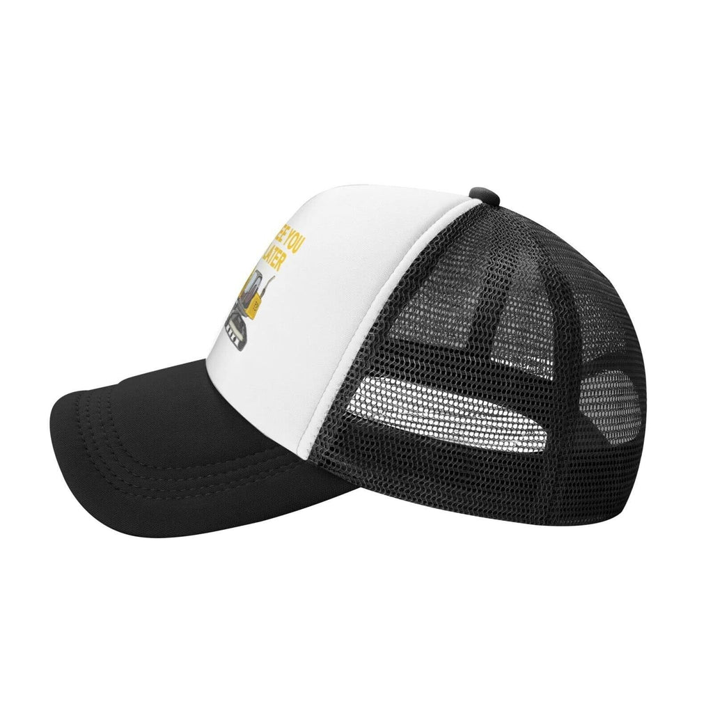New! Boys See You Later Excavator Trucker Style Hat Back Mesh and Adjustable