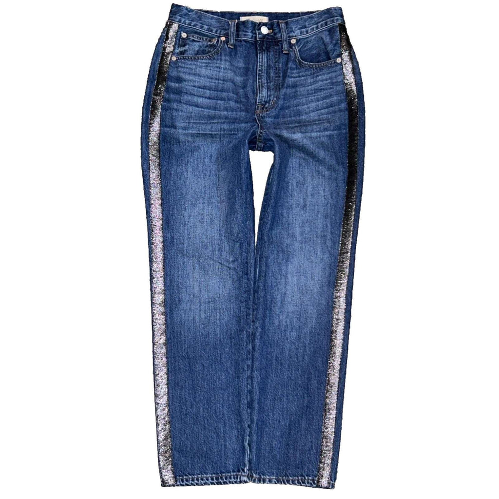 Madewell The Perfect Vintage Jean Metallic Tuxedo Edition Size 27 Women's