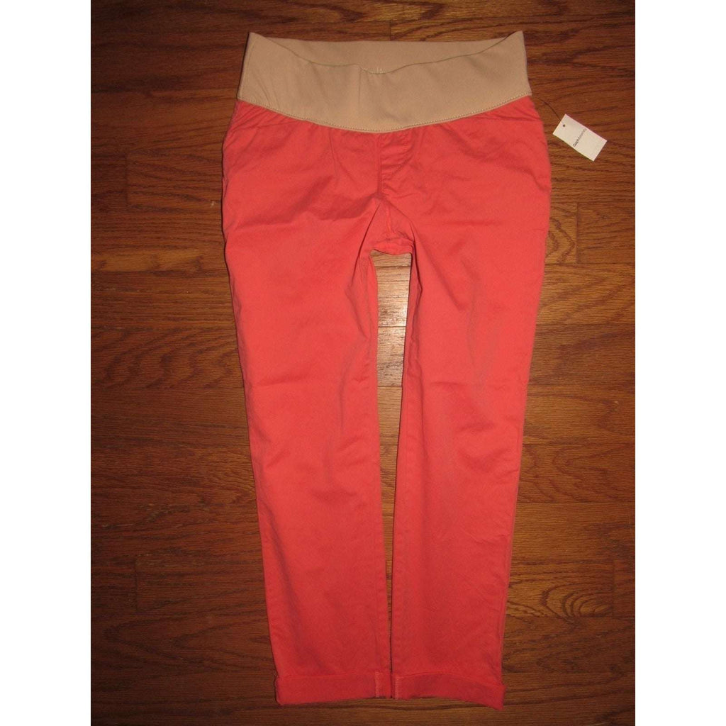 NWTs GAP MATERNITY Best Girlfriend Demi Panel in Vermillion Pants Sz 0 Maternity