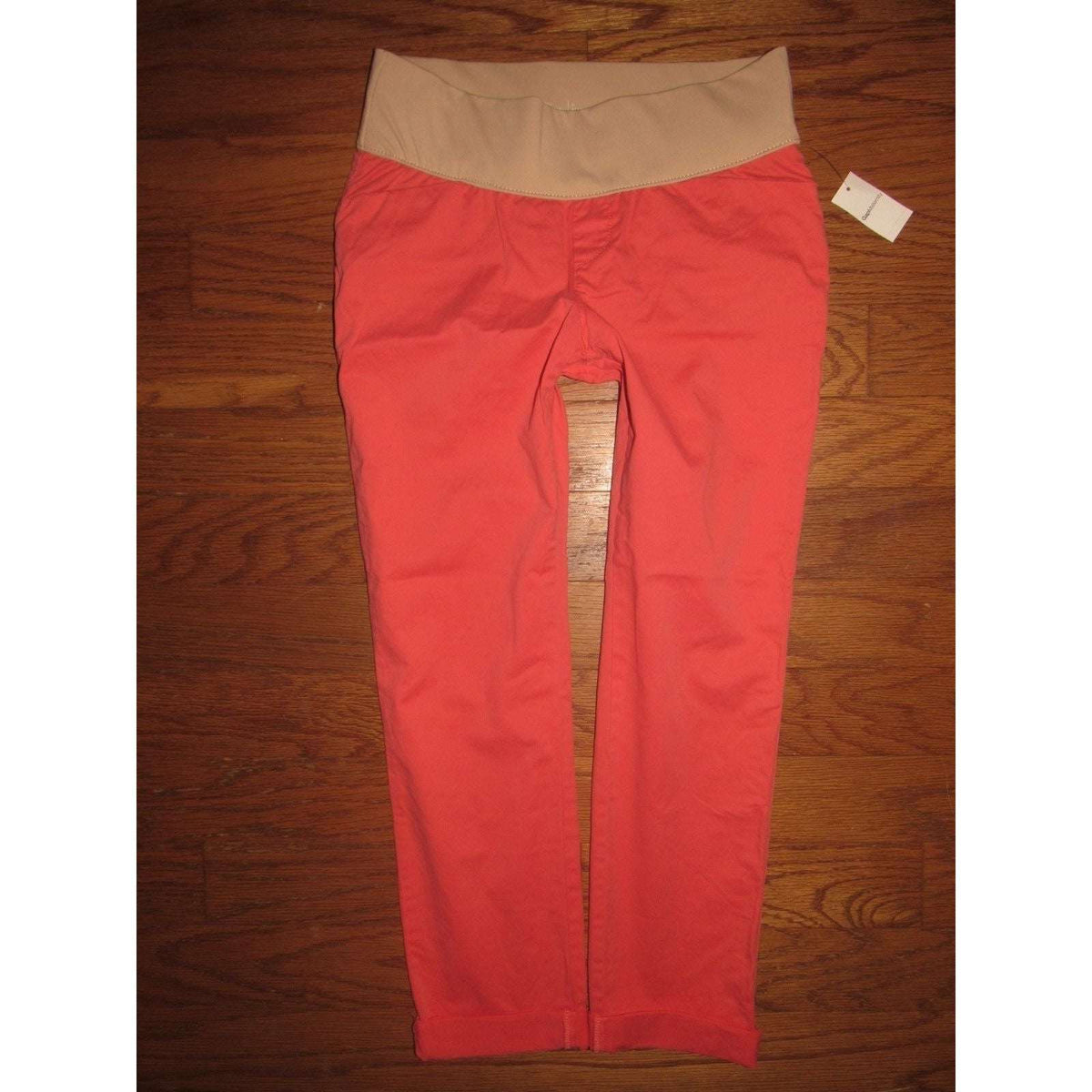NWTs GAP MATERNITY Best Girlfriend Demi Panel in Vermillion Pants Sz 0 Maternity