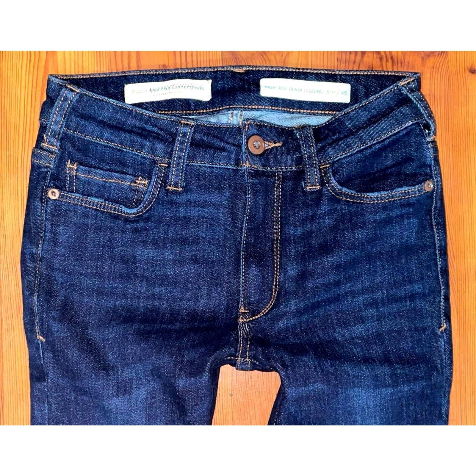 NEW! Anthropologie PILCRO High Rise Denim Leggings Skinny Jeans Size 25