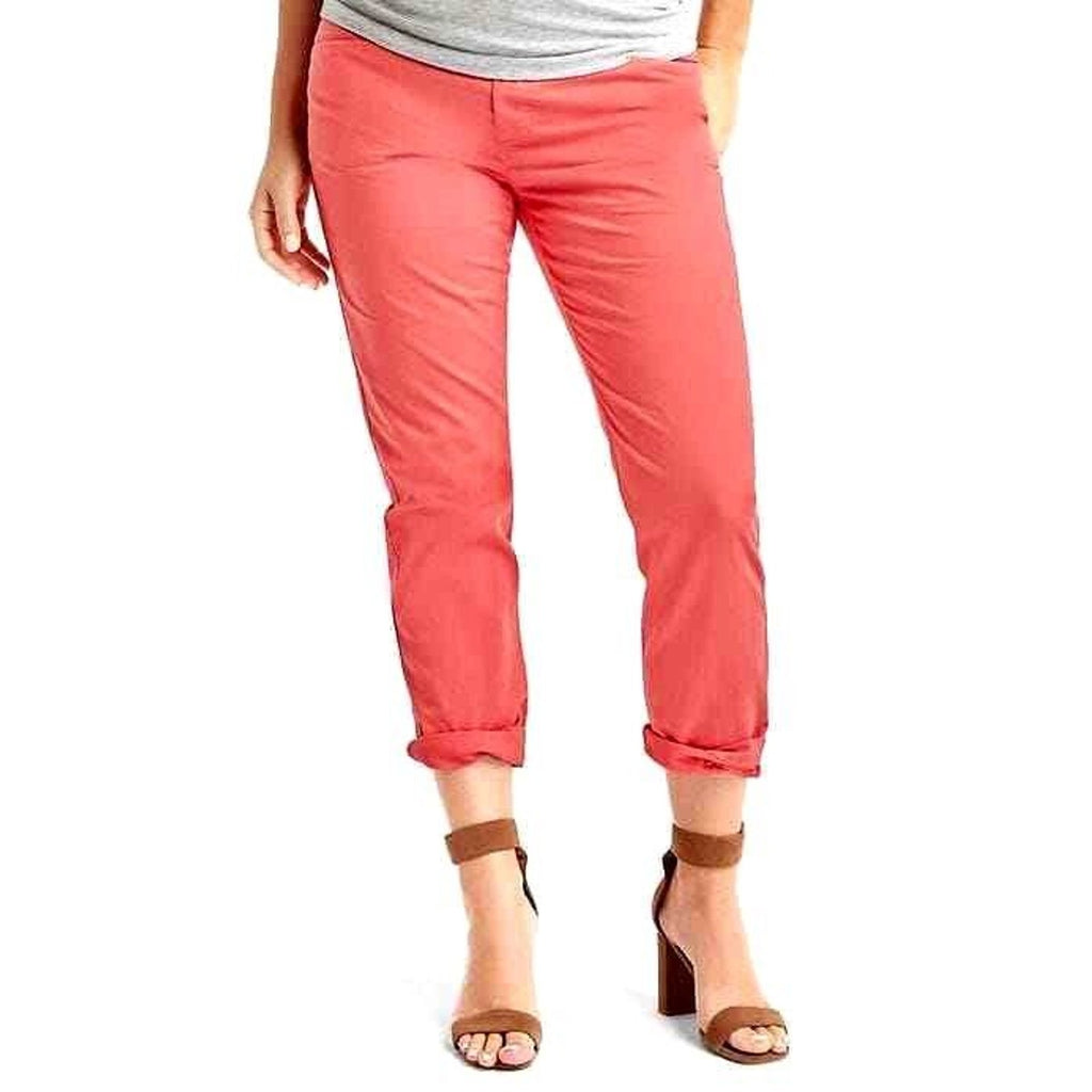 NWTs GAP MATERNITY Best Girlfriend Demi Panel in Vermillion Pants Sz 0 Maternity