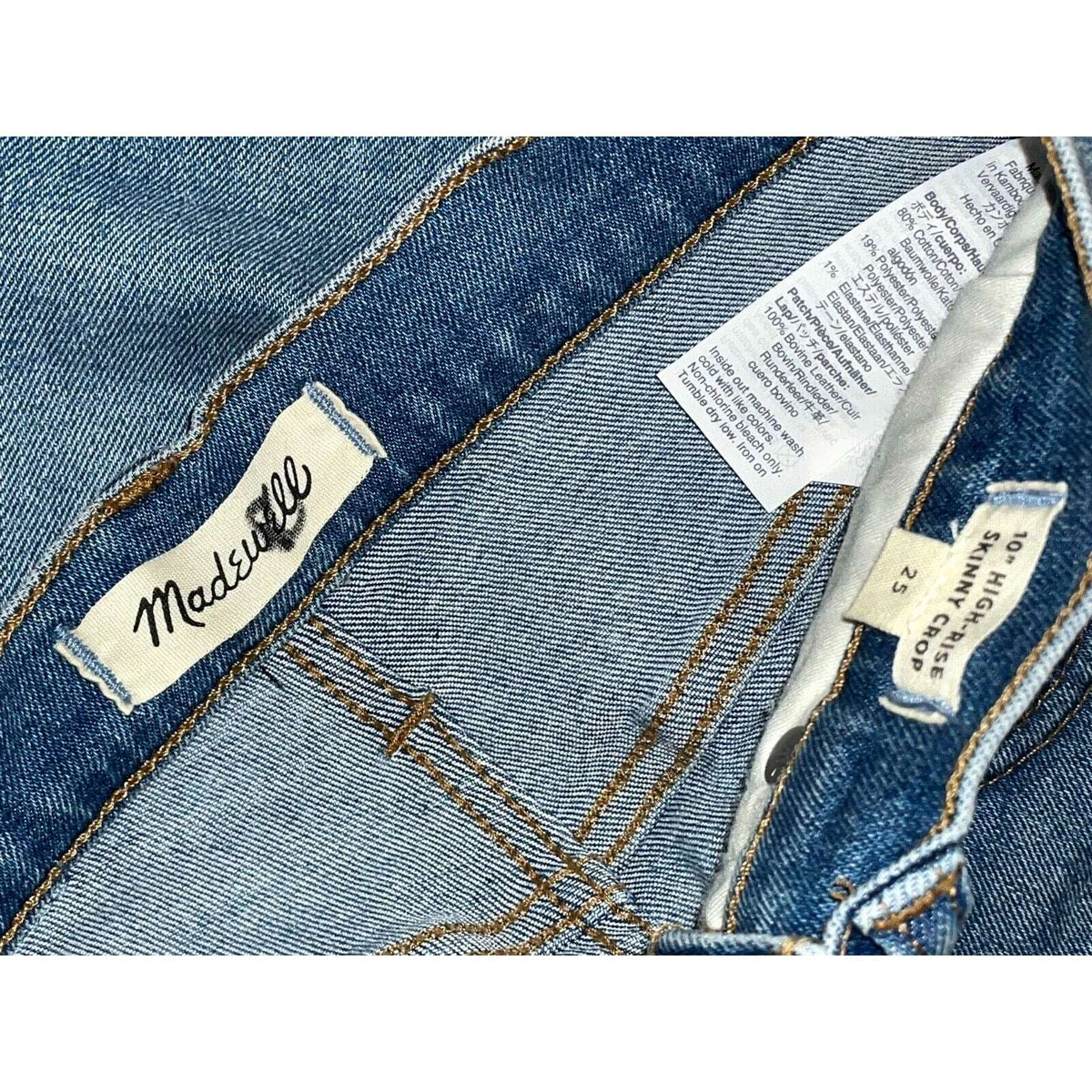 Madewell 10” High-Rise Skinny Crop Jeans in Horne Wash Size 25
