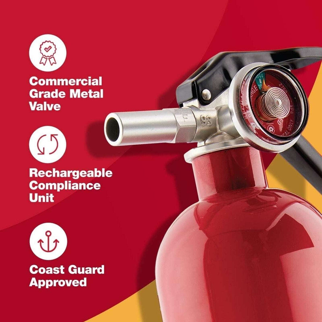 First Alert Rechargeable Residential Home Fire Extinguisher UL Rated 1-A:10-B:C