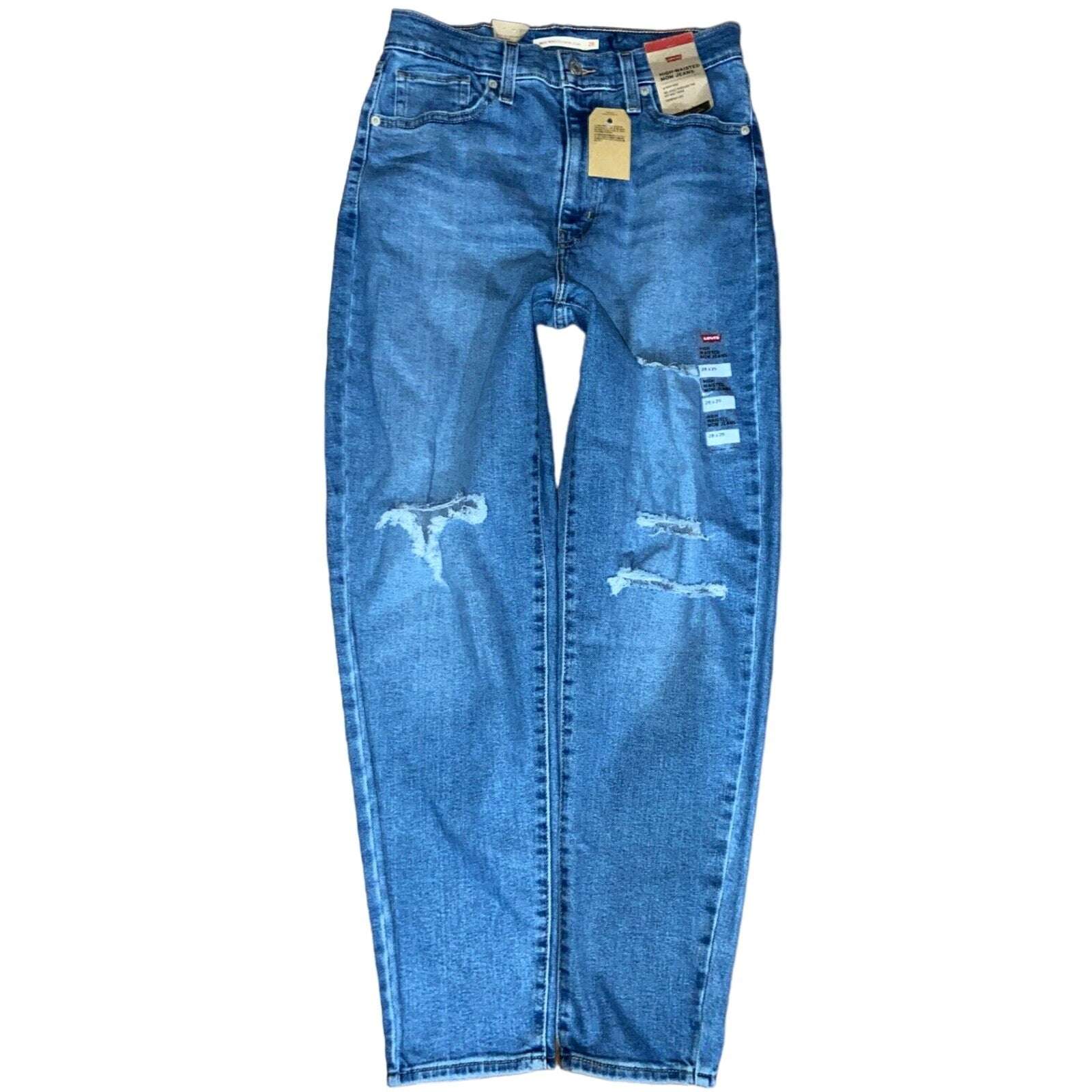 NEW! LEVI'S High Waisted Tapered Mom Jeans Size W 28 L 29 Womens