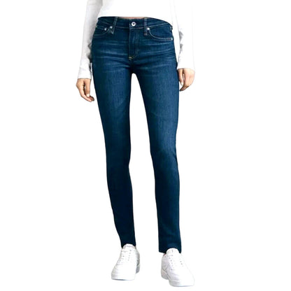 RAG & BONE 10 Inch High Rise Skinny Leg in Astor Blue Jeans Size 25