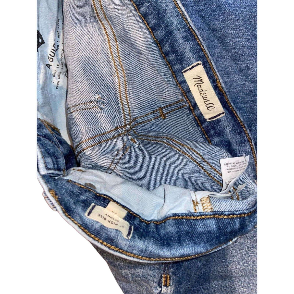 MADEWELL 9" High Rise Skinny Leg Distressed Ankle Jeans Size 24