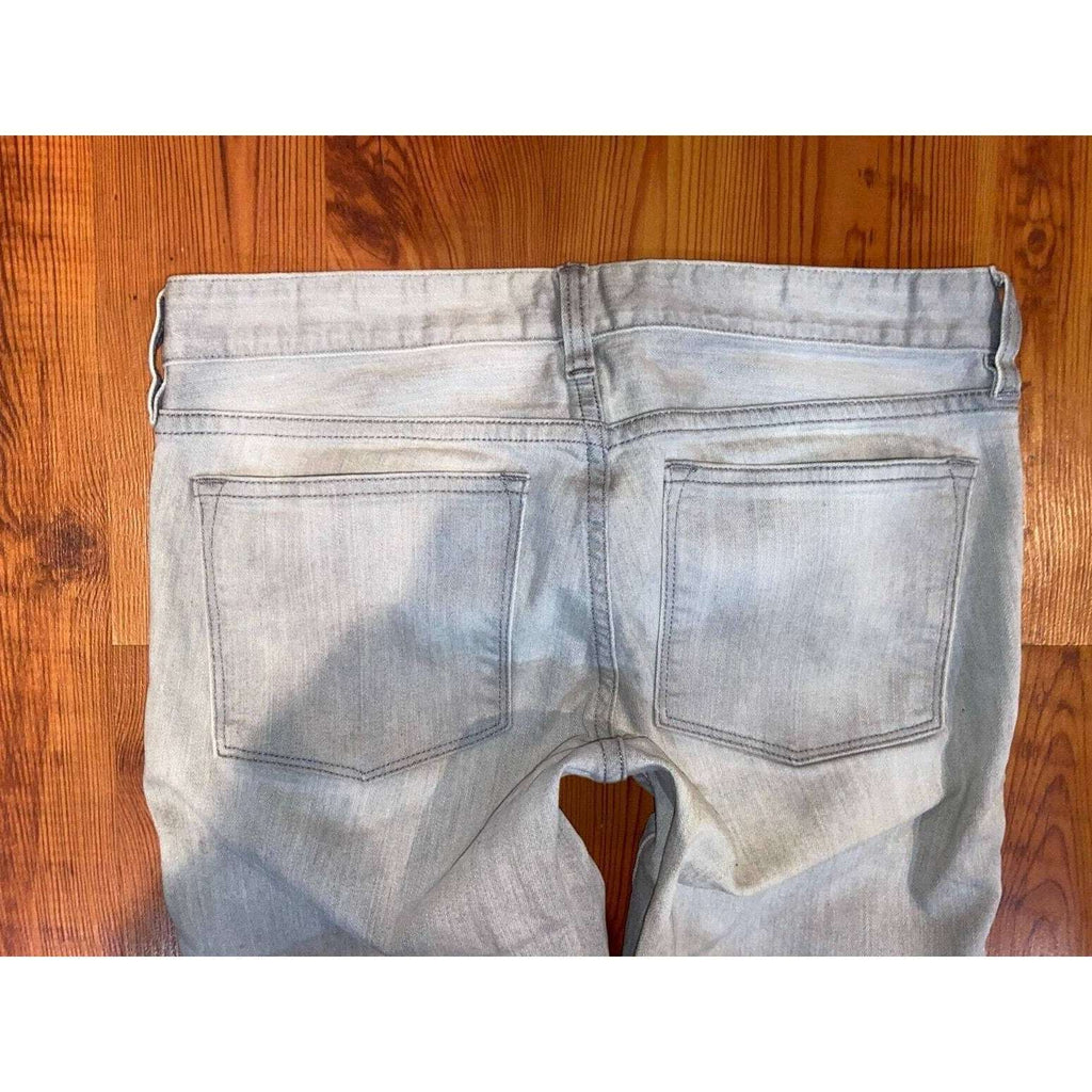 J.CREW Toothpick Gray Low Rise Skinny Straight Ankle Jeans Size 25