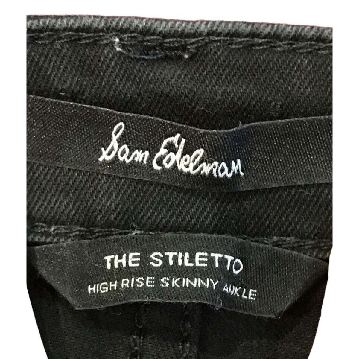 Sam Edelman The Stiletto High Rise Skinny Ankle Black Jeans Size 27