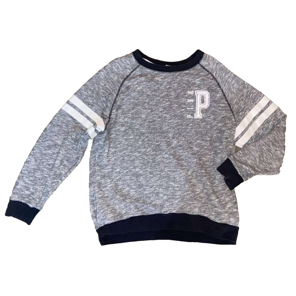 PINK Black White & Gray Varsity Pullover Style Sweater Sweatshirt Size S Small