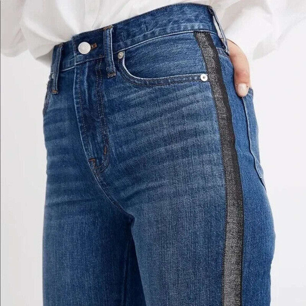 Madewell The Perfect Vintage Jean Metallic Tuxedo Edition Size 27 Women's