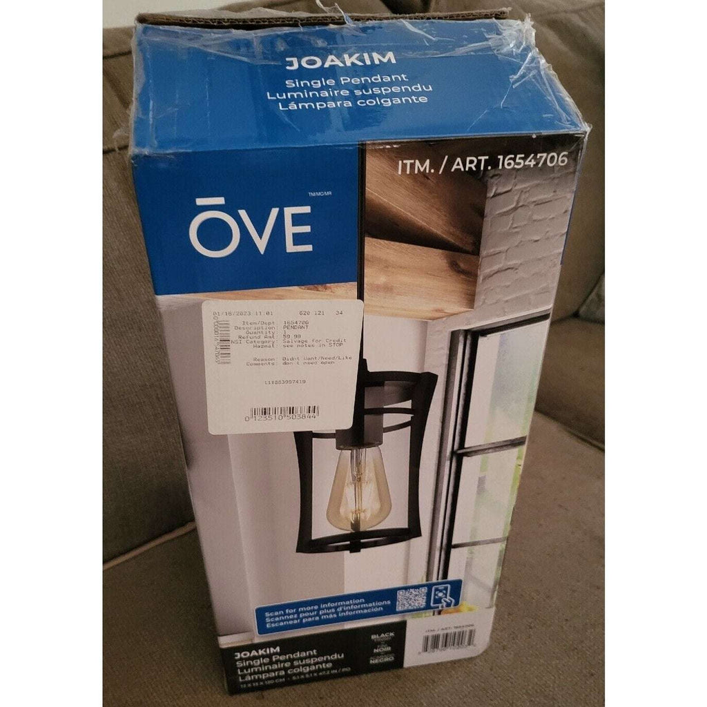 Ove Decors Joakim Industrial Modern Farmhouse Single Pendant Light Color: Black