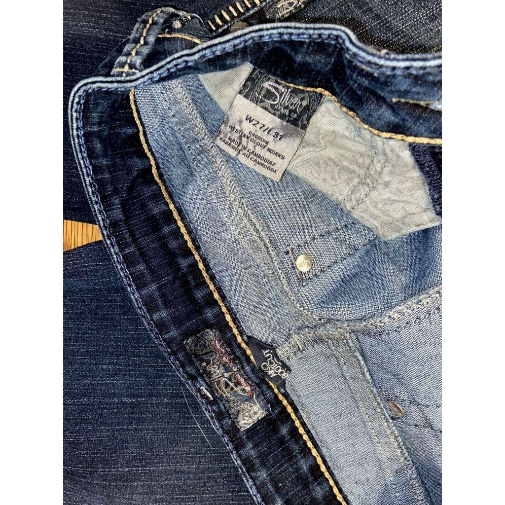 SILVER JEANS AIKO Low Boot Cut Stretch Jeans Sz 27 W 29 x L 29