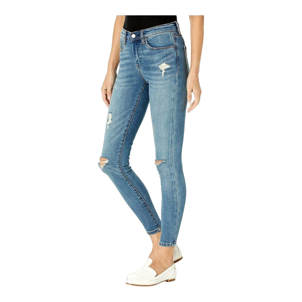 Blank NYC The Bond Mid Rise Skinny in Jersey Girls Distressed Jeans Size 26