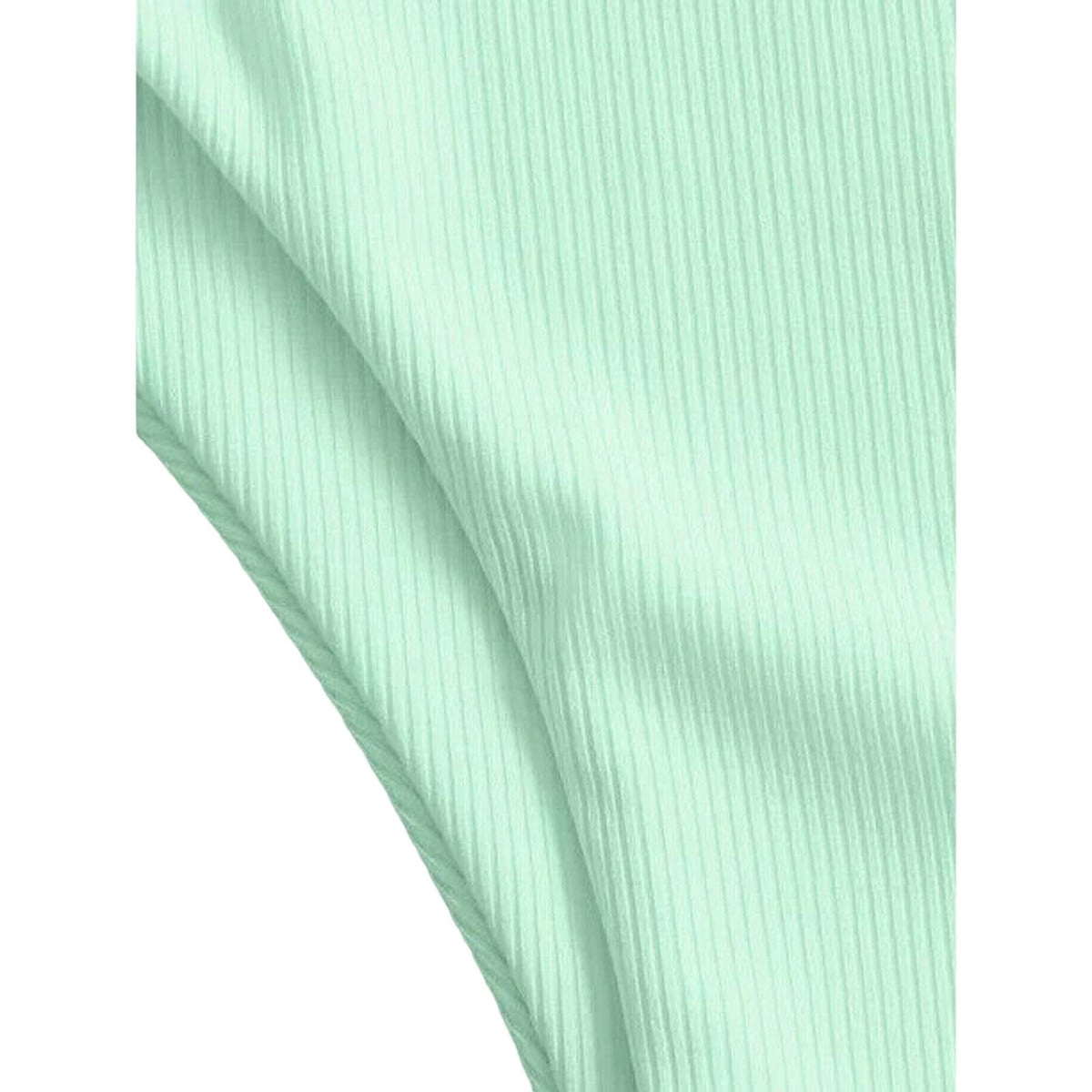 ZAFUL Light Green Ribbed High Leg Tie Back 2 Piece Bikini Size 8 Womens NEW!