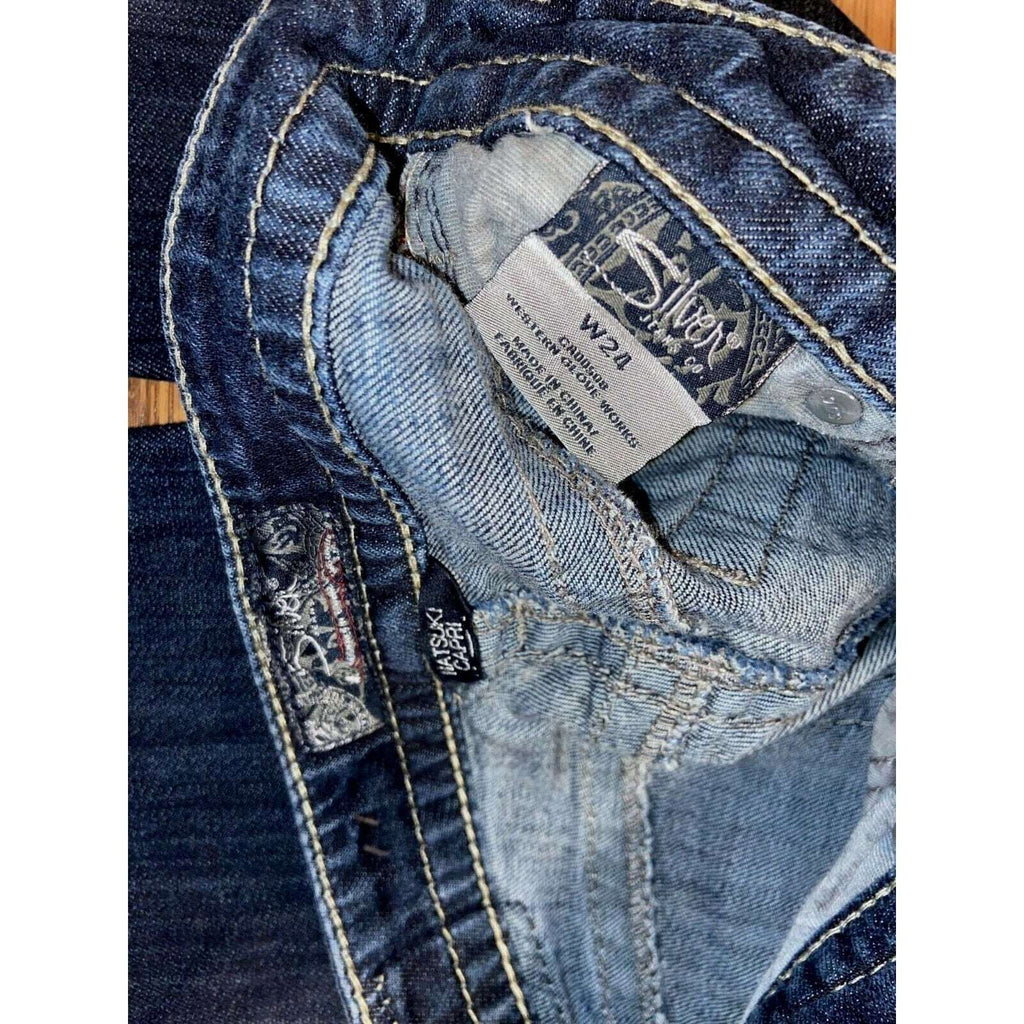 SILVER JEANS NATSUKI Mid Rise Stretch Cropped Jeans Sz 24 EC!!