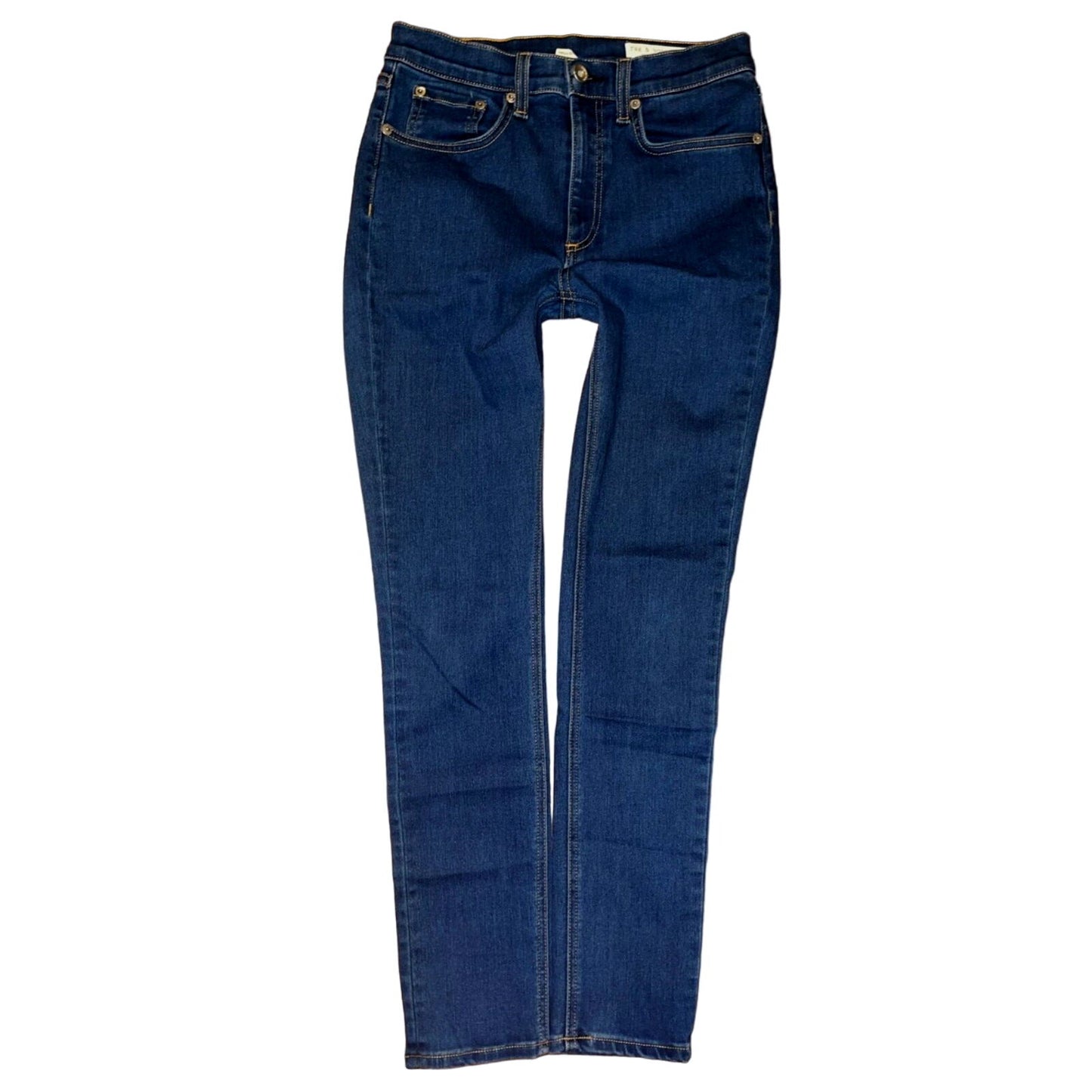 rag & bone High Rise Ankle Skinny Jeans in CERULEAN Blue Size 28