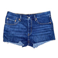 501 LEVI's Button Fly High Rise Relaxed Cut Off Jean Shorts Sz 31 (W34 x L 2)