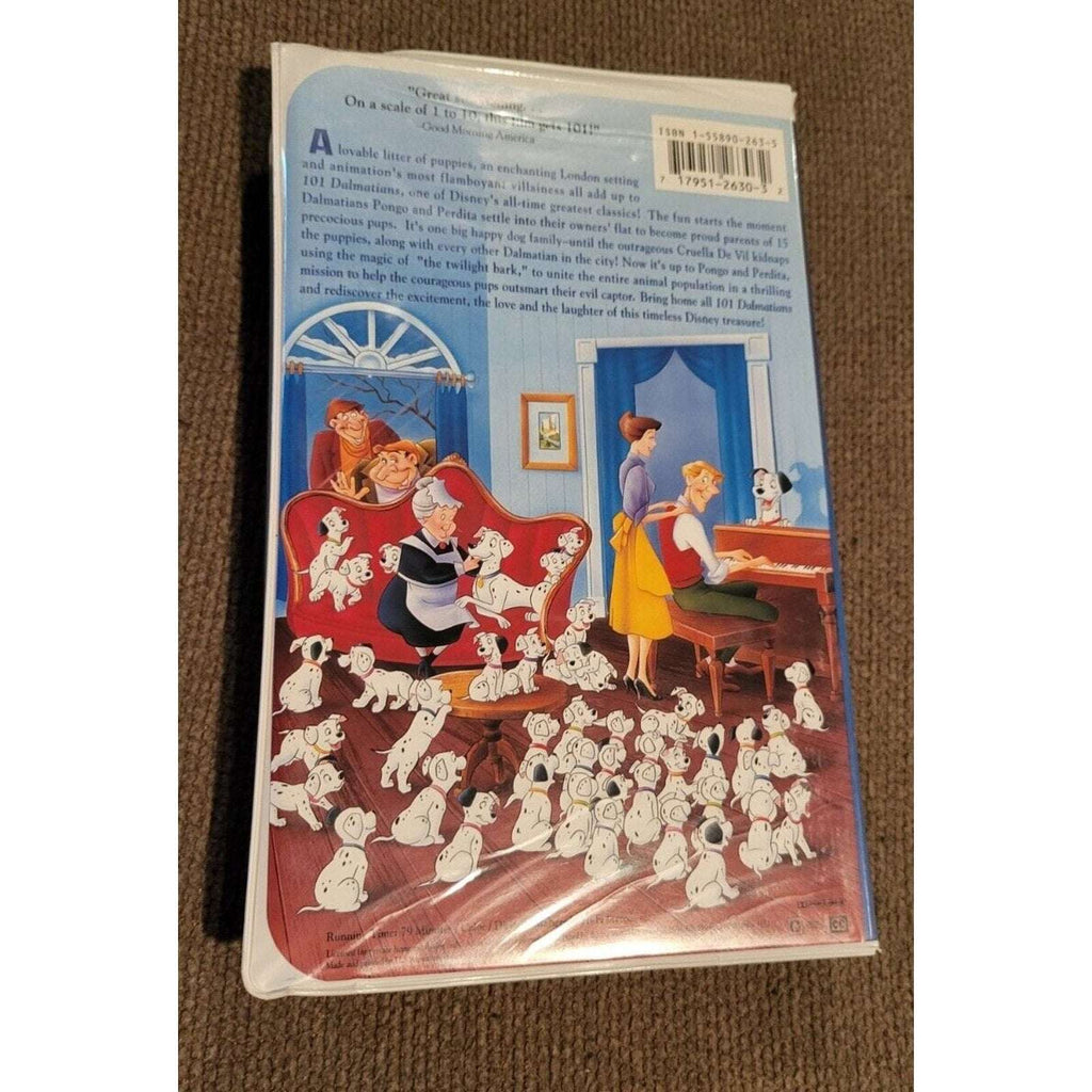 Walt Disney's Classics 101 Dalmations VHS ** Black Diamond Edition 1992 #1263
