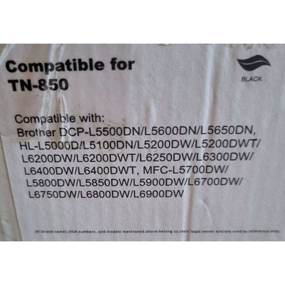 Premium Toner Cartridge TN-850 High Yield Black 2Pack TN-850-2PK-V2 For Brother