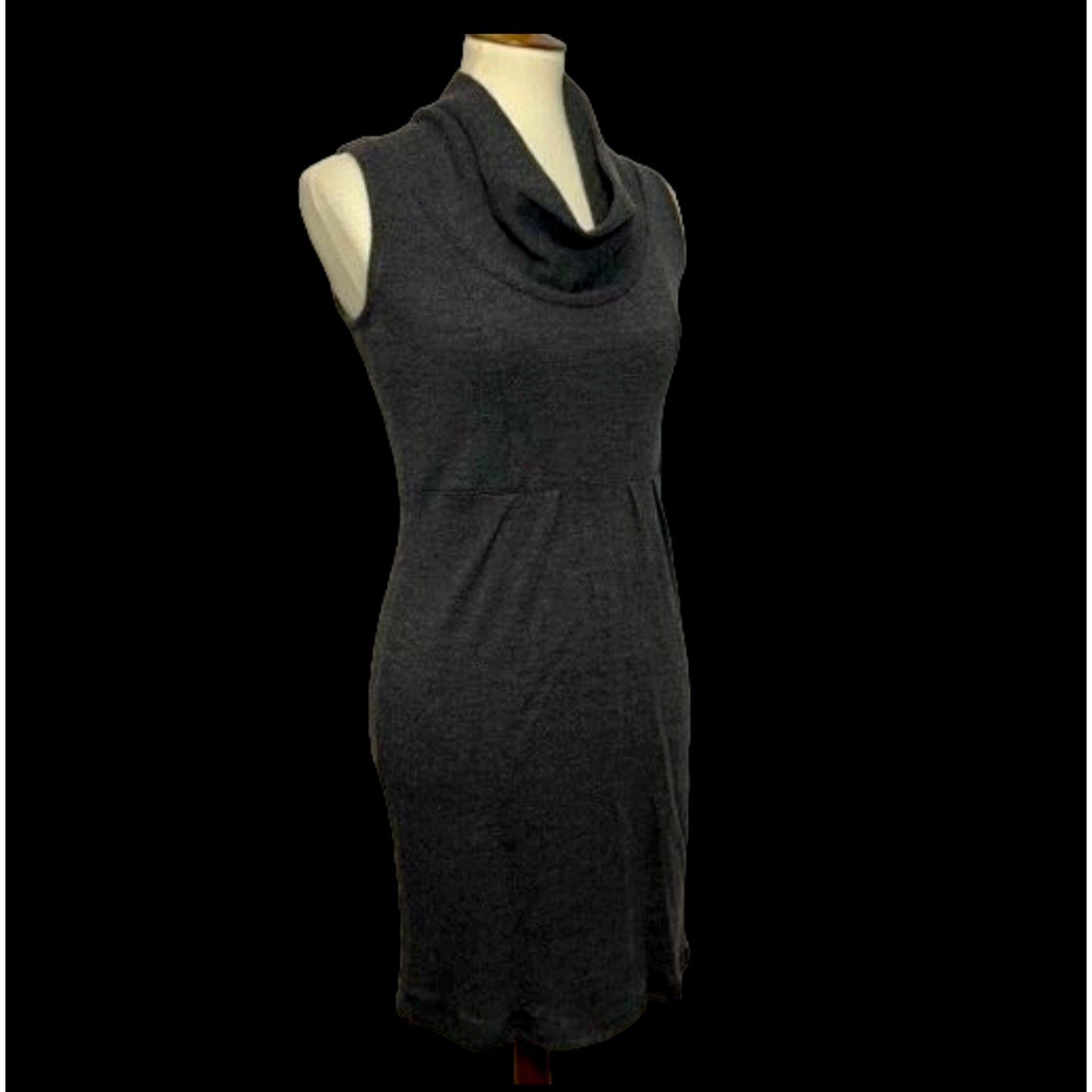 Ann Taylor Gray Cowl Neck Wool Blend Sleeveless Sheath Dress Women's Sz 6