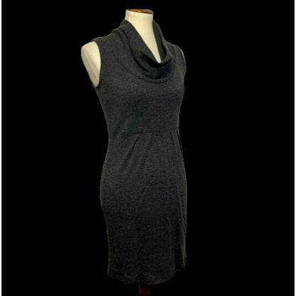 Ann Taylor Gray Cowl Neck Wool Blend Sleeveless Sheath Dress Women's Sz 6