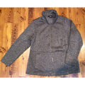 LANDS' END Mens Heather Brown Full Zip Sweater Fleece Size L (Large)