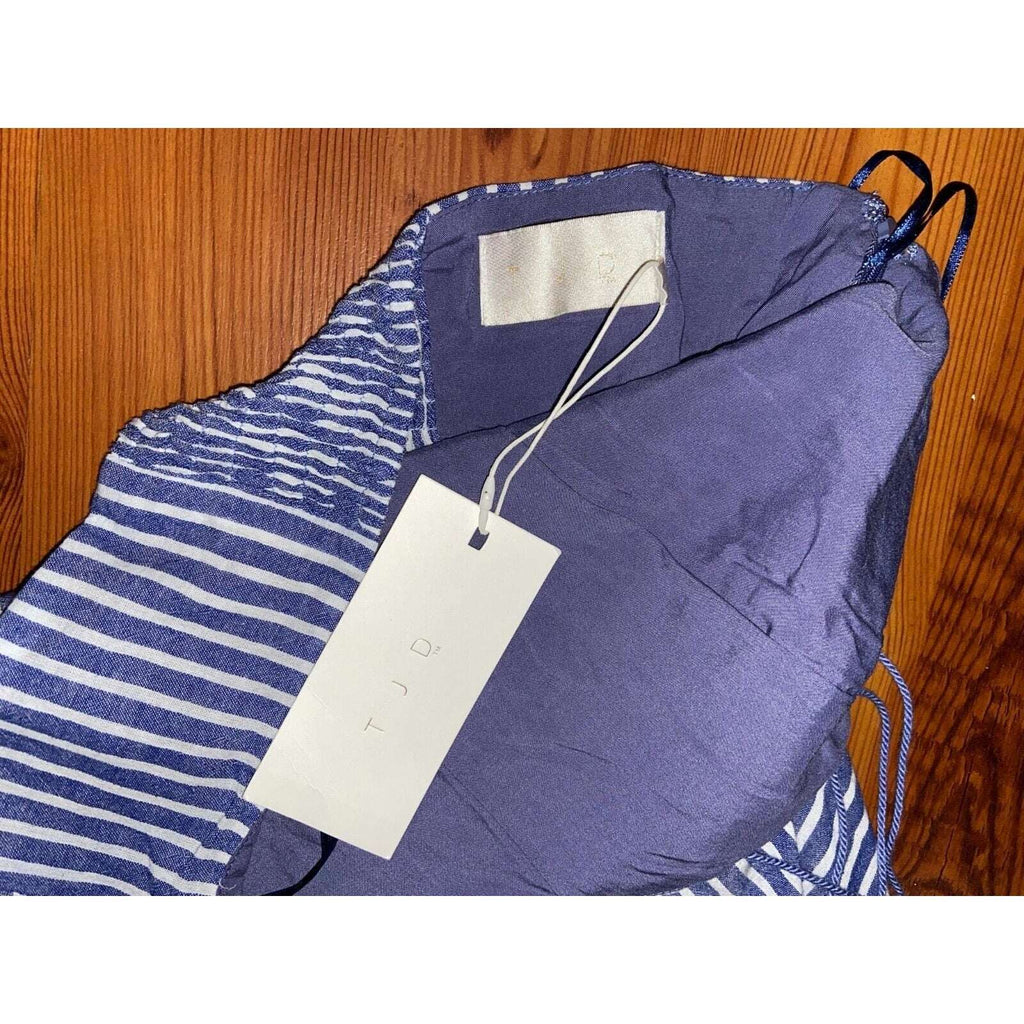 NEW! TJD The Jetset Diaries Haven Romper In Chambray Stripe Sz L (Large)