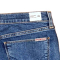 HUDSON Luxe Crop Riley Relaxed Straight Frayed Hem Button Fly Jeans Sz 25