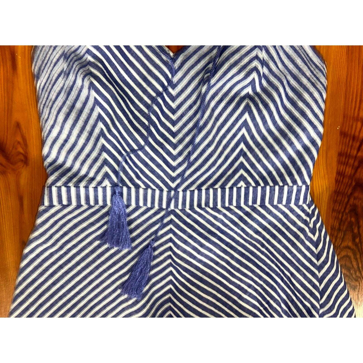NEW! TJD The Jetset Diaries Haven Romper In Chambray Stripe Sz L (Large)