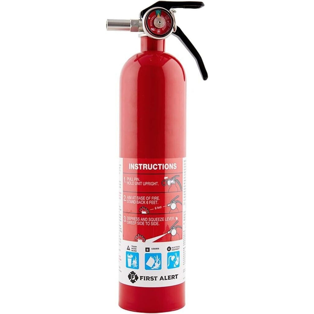 First Alert Rechargeable Residential Home Fire Extinguisher UL Rated 1-A:10-B:C