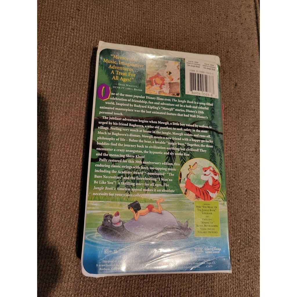 Walt Disney's The Jungle Book 30th Anniversary Limited Edition Masterpiece VHS