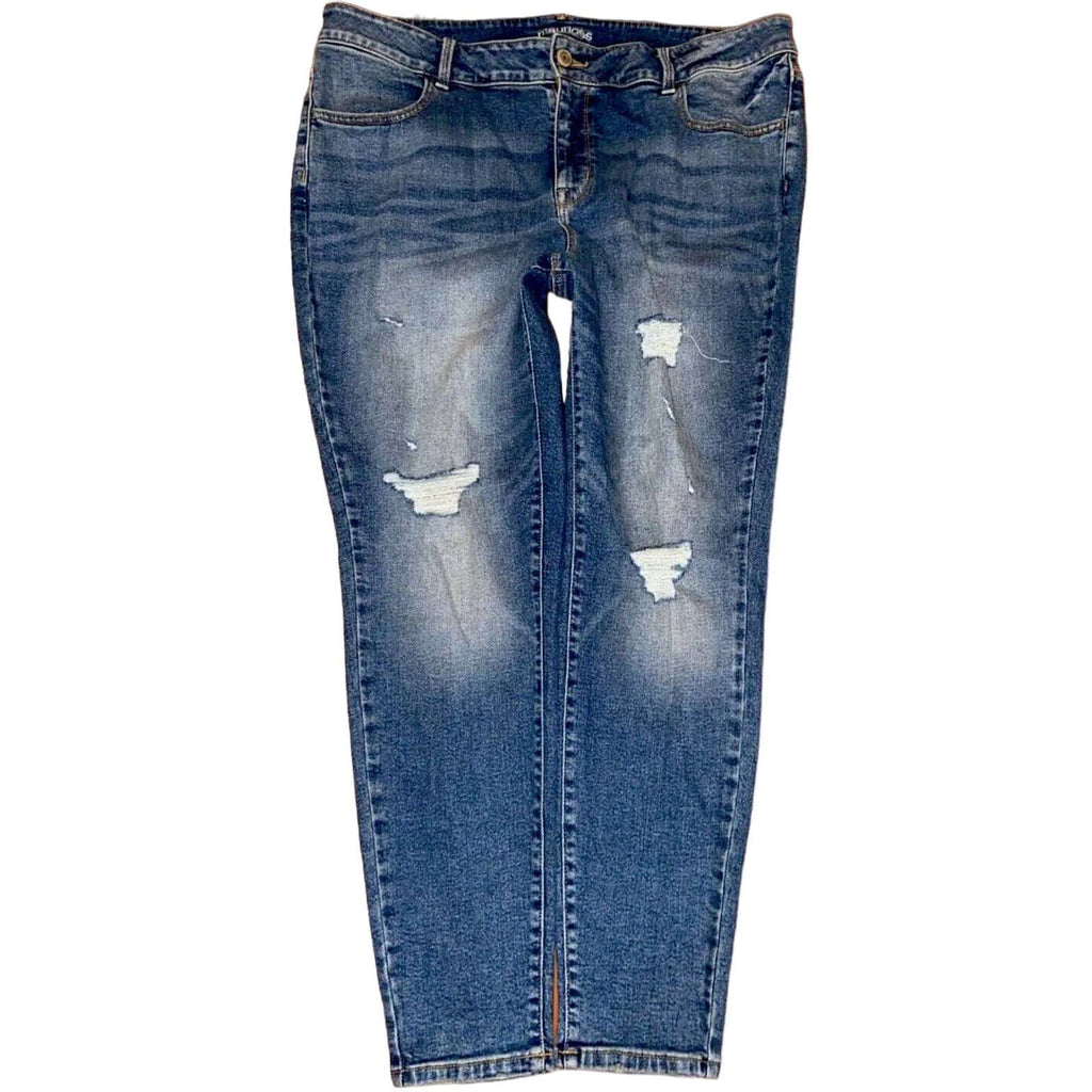 MAURICES High Rise Skinny Leg Distressed Jeans Sz 20W W 40 x L 29