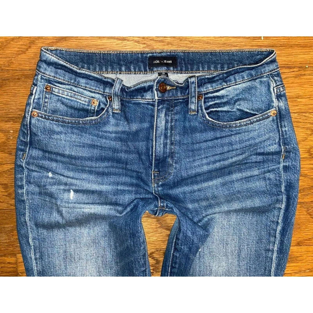 J.Crew Slim Broken-In Boyfriend High Rise Frayed Hem Jeans Size 26