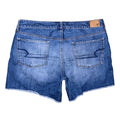 AMERICAN EAGLE Boy Midi Cut Off Blue Denim Jean Shorts Size 16 Women's