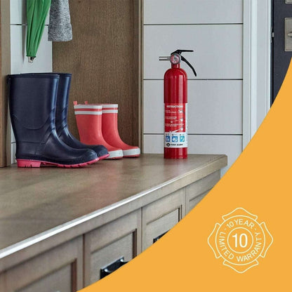 First Alert Rechargeable Residential Home Fire Extinguisher UL Rated 1-A:10-B:C