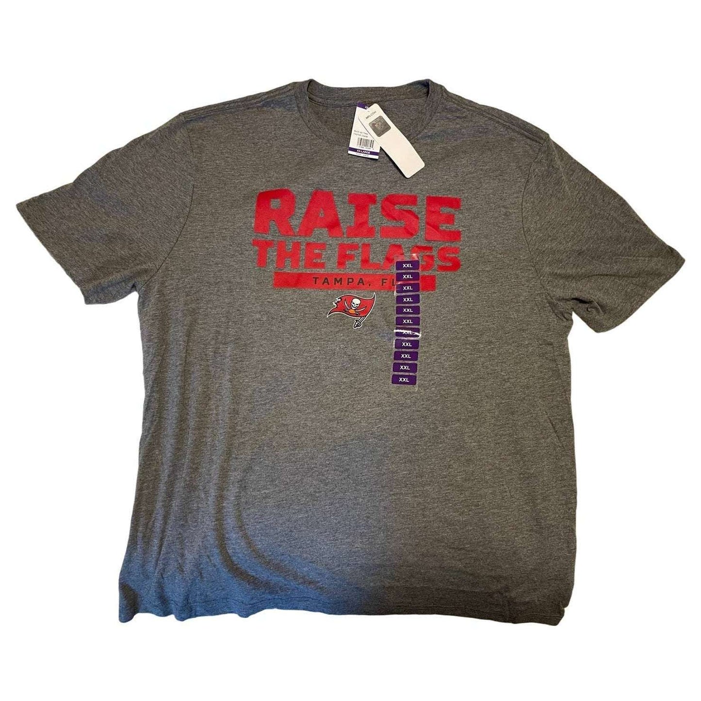 NFL Tampa Bay Buccaneers Raise the Flags T-Shirt Mens 2XL XXLNew With Tags