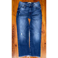 MAVI Niki High Rise Straight Leg Raw Hem Relaxed Distressed Crop Jeans Sz 27