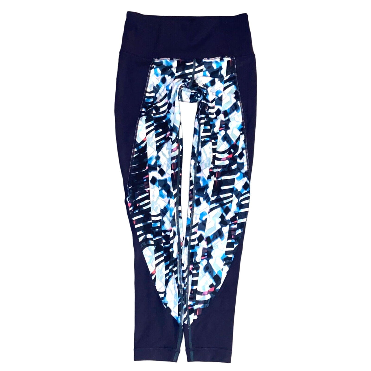 ATHLETA Navy Blue Multi Printed Leggings Size XS (X-Small) Gym/Workout/Running