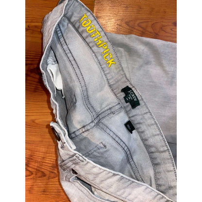 J.CREW Toothpick Gray Low Rise Skinny Straight Ankle Jeans Size 25