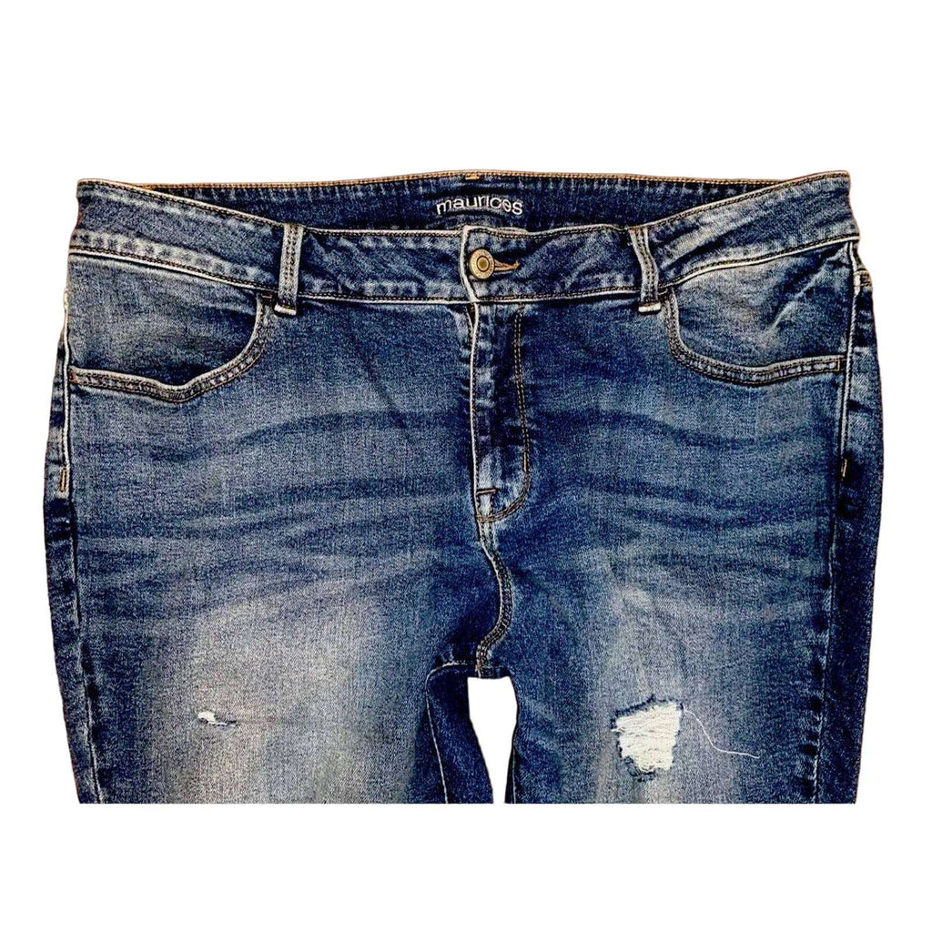 MAURICES High Rise Skinny Leg Distressed Jeans Sz 20W W 40 x L 29