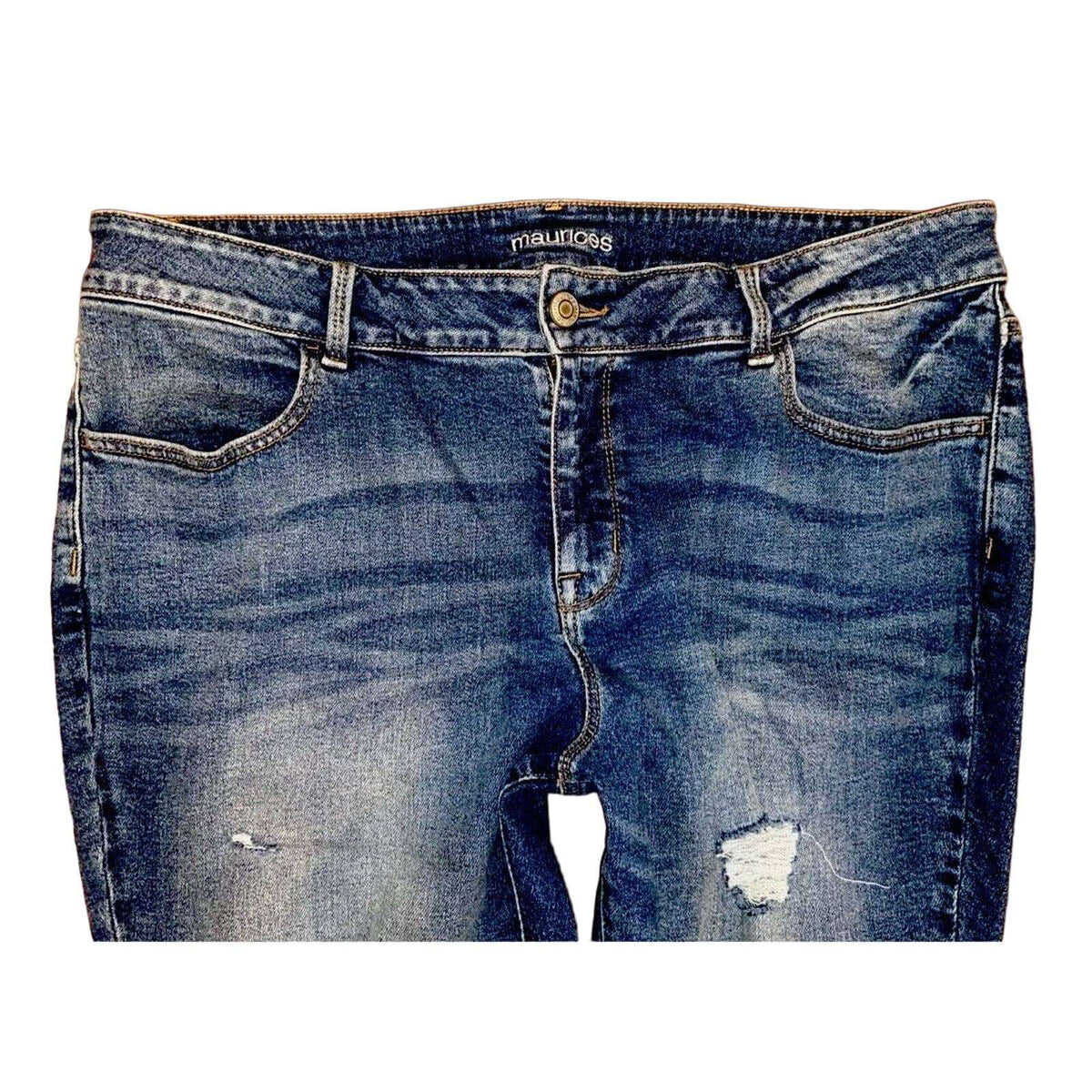 MAURICES High Rise Skinny Leg Distressed Jeans Sz 20W W 40 x L 29