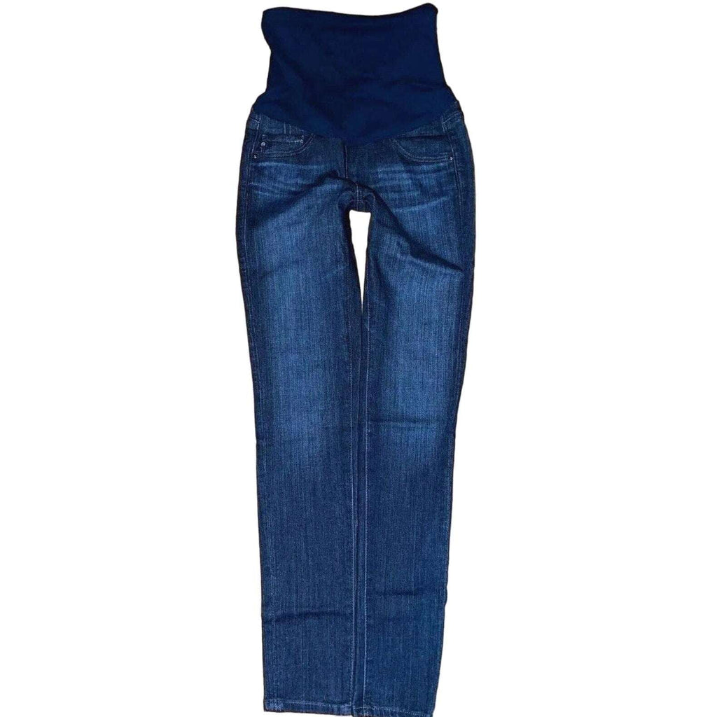 AG ADRIANO GOLDSCMIED Maternity Belly Panel Skinny Jeans Sz 24 R Maternity LN!