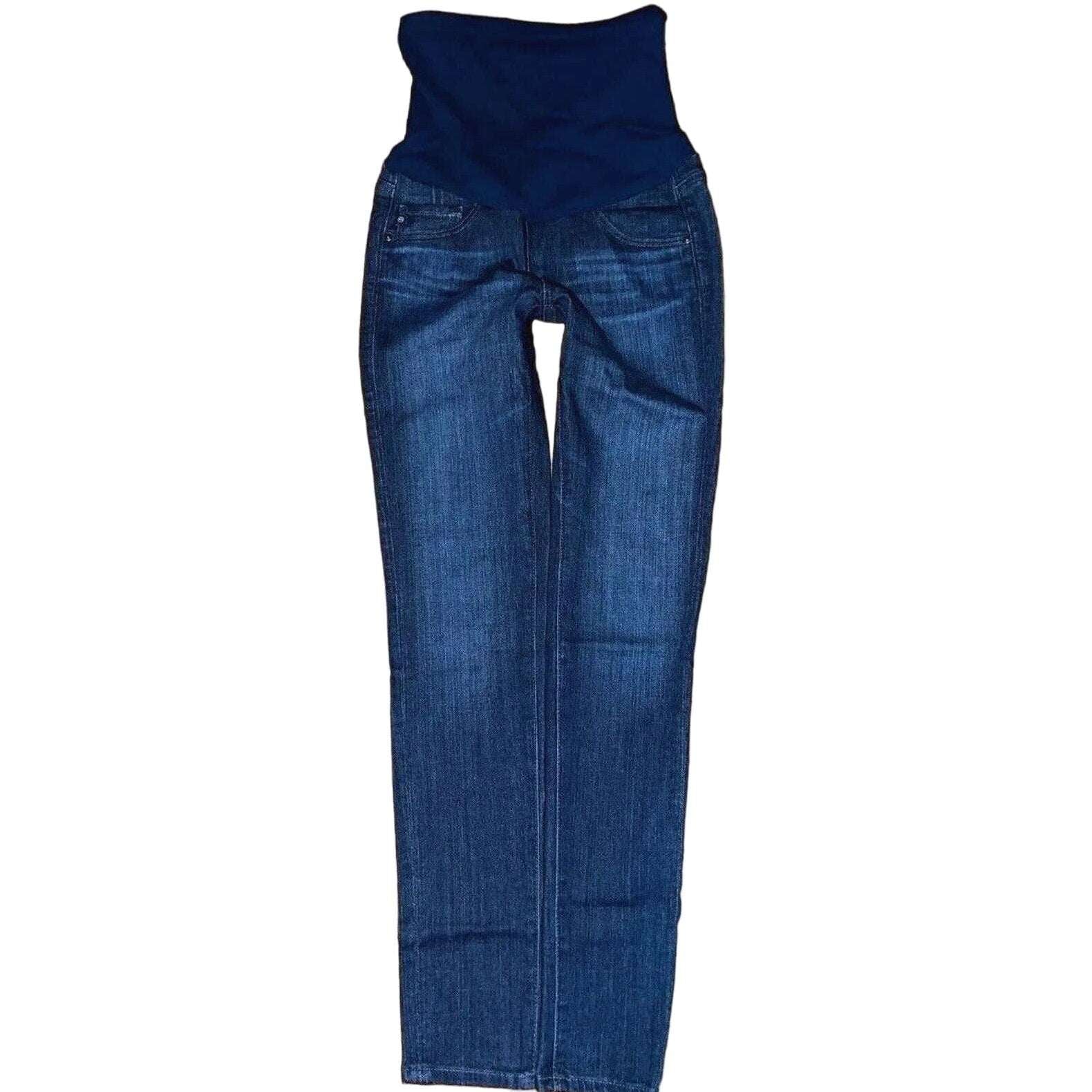 AG ADRIANO GOLDSCMIED Maternity Belly Panel Skinny Jeans Sz 24 R Maternity LN!