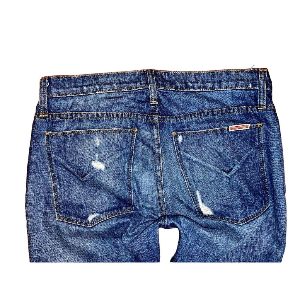 HUDSON USA JUDE SLOUCH Relaxed Skinny Crop Distressed Jeans Size 24