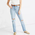 Madewell Classic Straight Leg Button Fly Distressed Jeans Size 25P in Hartsville